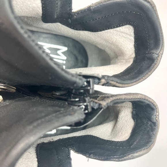 Miz Mooz Boots Womens 38/ 7 Wide Solace Cut Out Bootie Shoe Black Leather Zipper - Picture 8 of 15